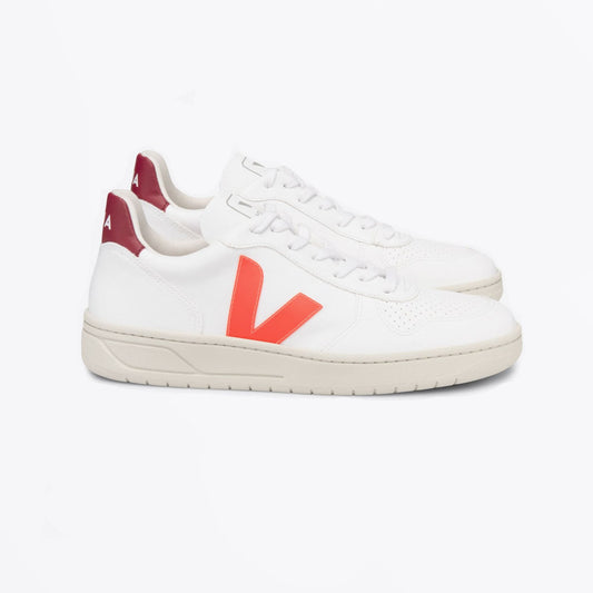 - V-10 CWL Sneakers - White Orange Fluo Marsala