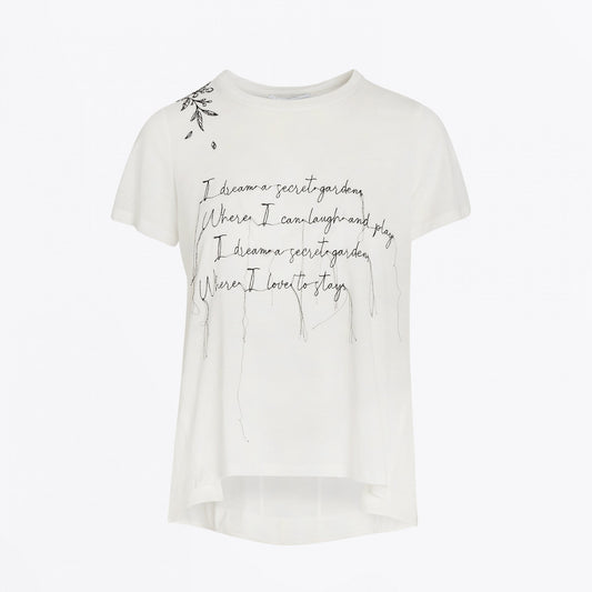- Scrawl - Embroidered T-Shirt - Fantasia