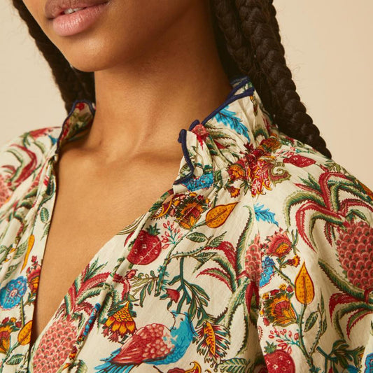 -Caris Top - Ananas Off White