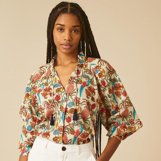 -Caris Top - Ananas Off White