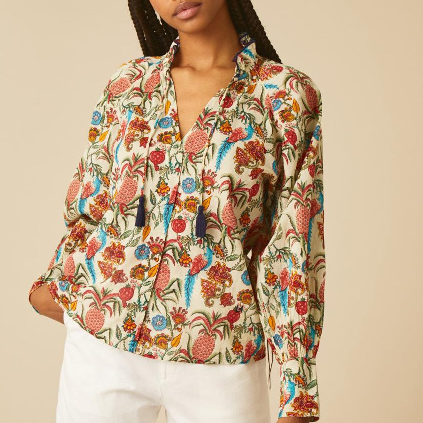 -Caris Top - Ananas Off White