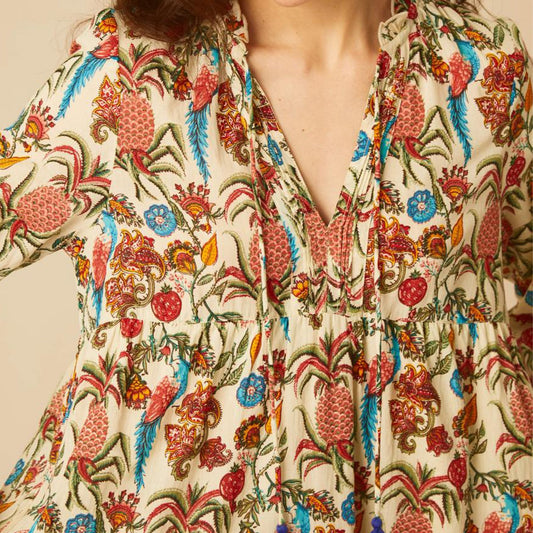 - Rudra Pineapple Dress - Off White