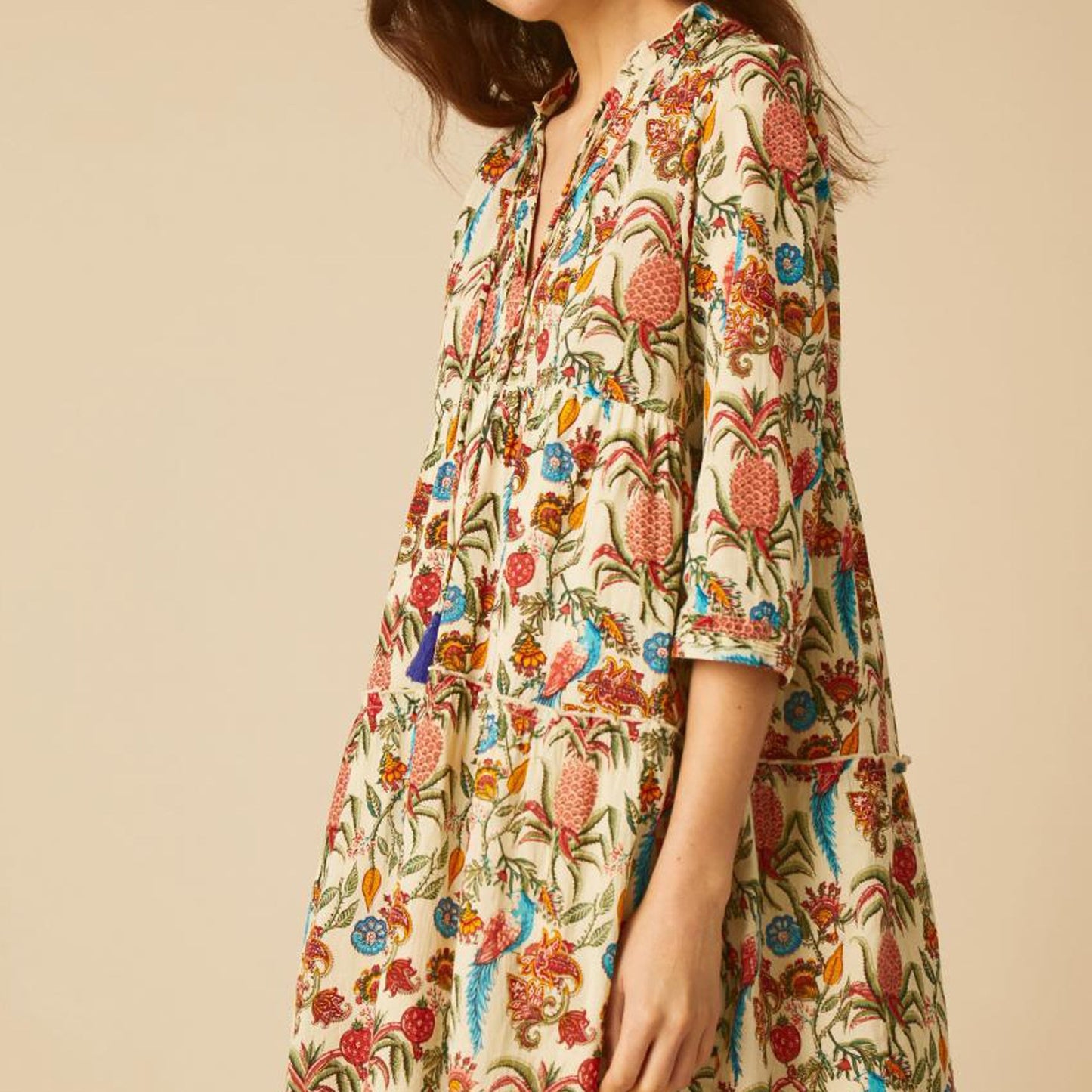 - Rudra Pineapple Dress - Off White