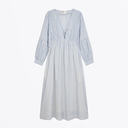 - Rafi Midi Dress - Check Blue
