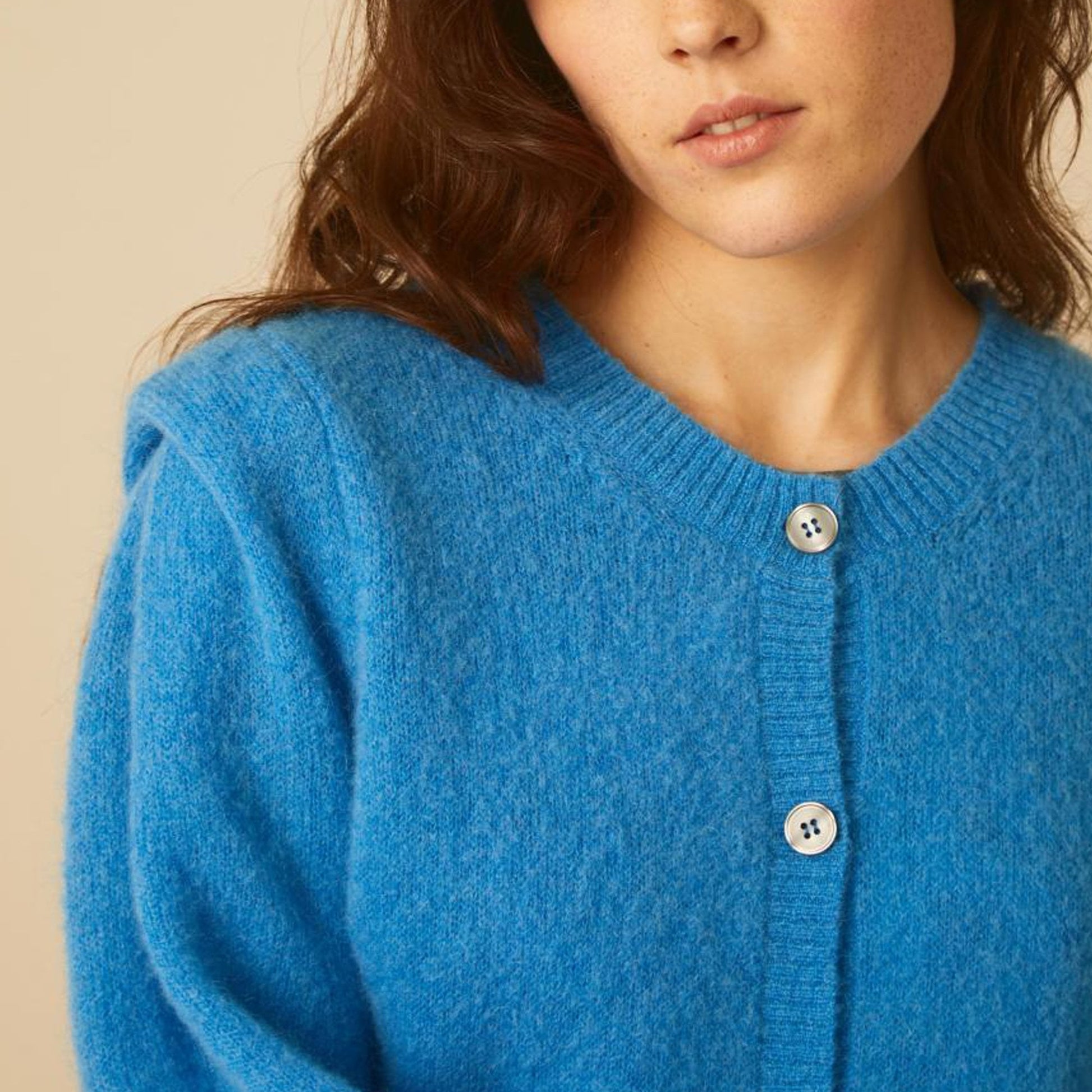 Leon Maddy Plain Cardigan - Blue