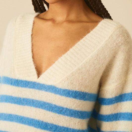 - Nous Striped Knit - Off White