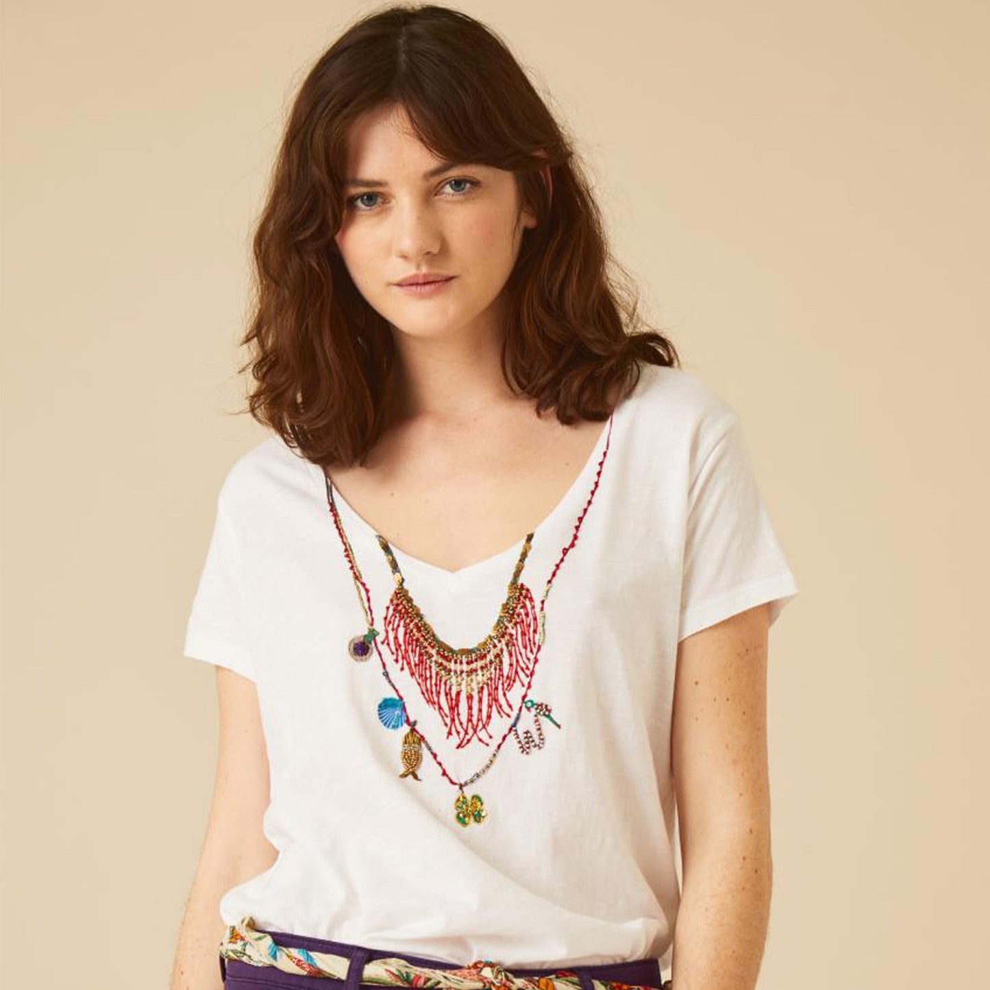 Tonton Afrika Necklace T-Shirt - White