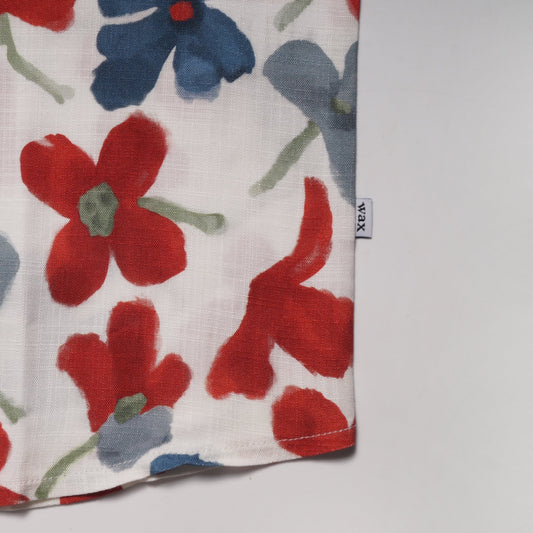 - Didcot - Bright Floral Shirt - Red/Blue