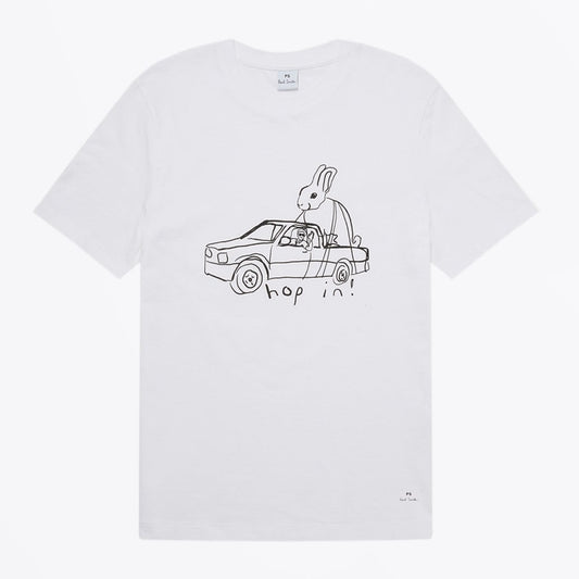 - 'Hop-In' Print T-Shirt - White