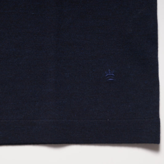 Merino Crew Neck T-Shirt - Navy