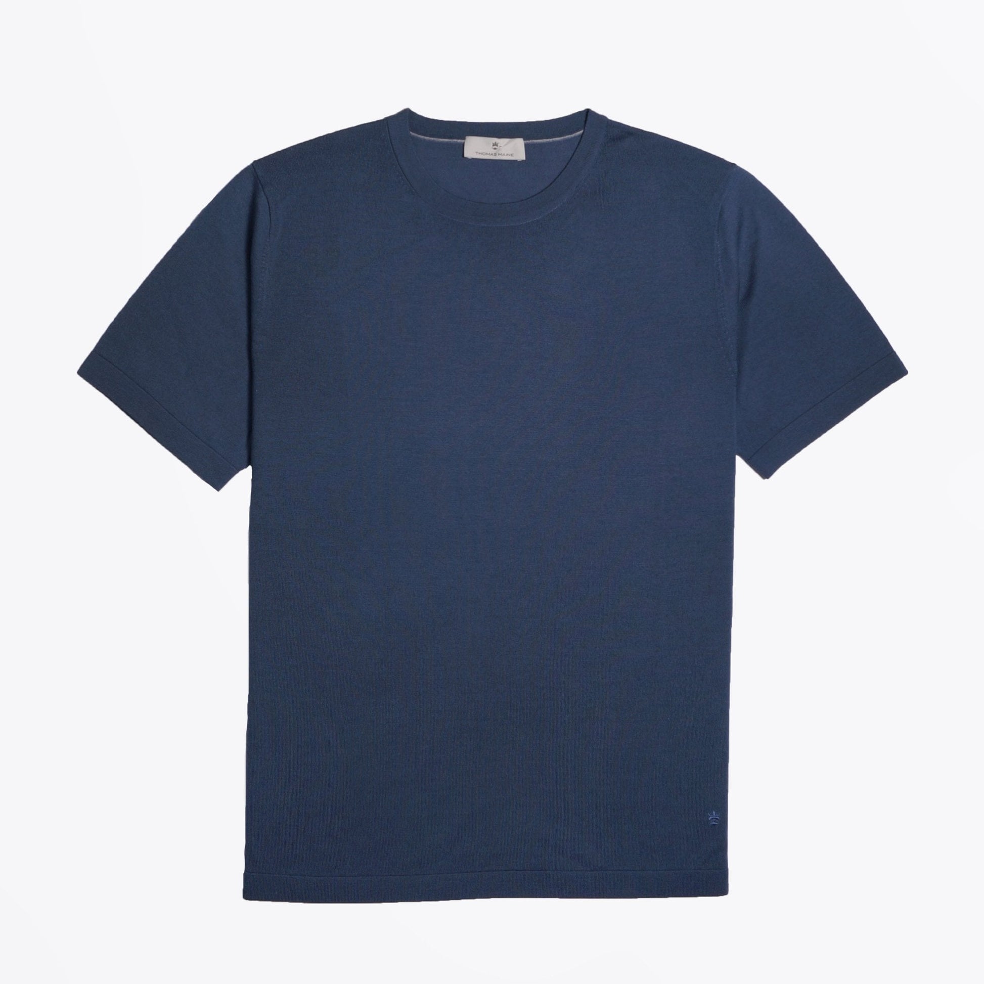 Thomas Merino Crew Neck T-Shirt - Storm Sky