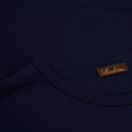 - Solid Cotton T-Shirt - Navy