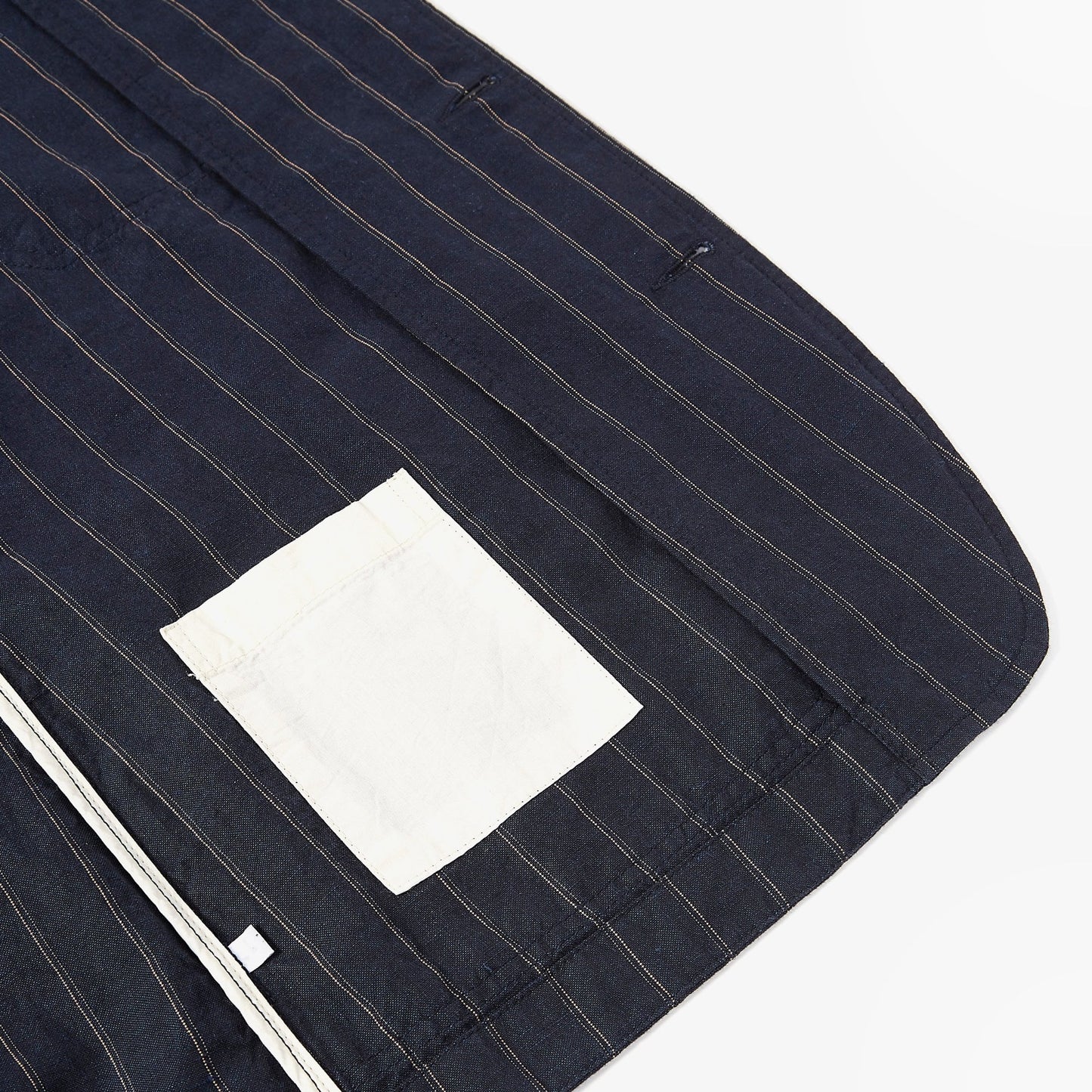 - Bakers Chore Striped Linen Jacket - Navy