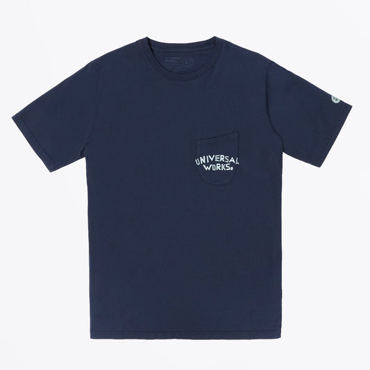 - Print Pocket Organic Tee - Navy