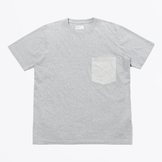 Fleece Big Pocket Tee - Marl Grey