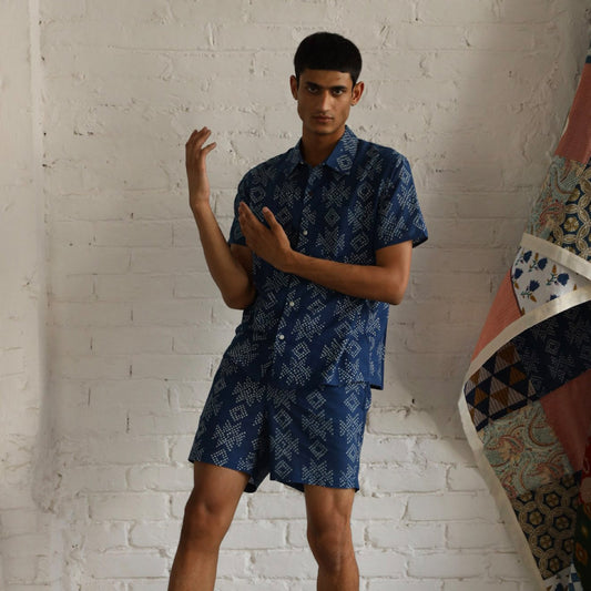 - Alghero - Bandhani Shorts - Indigo