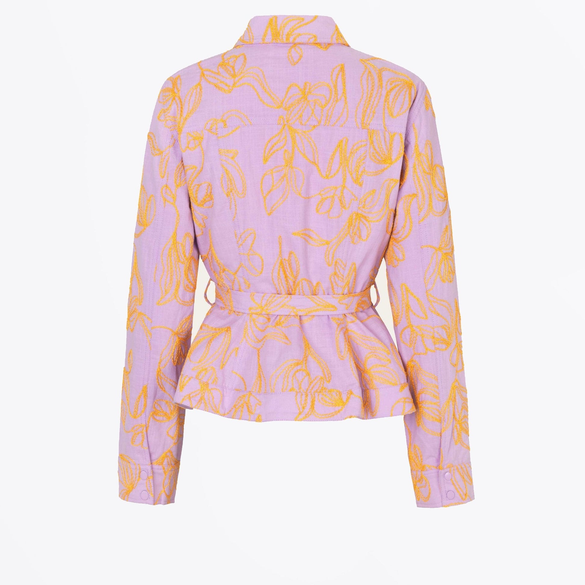 Stine Idris Embroidered Flowers Jacket - Lilac