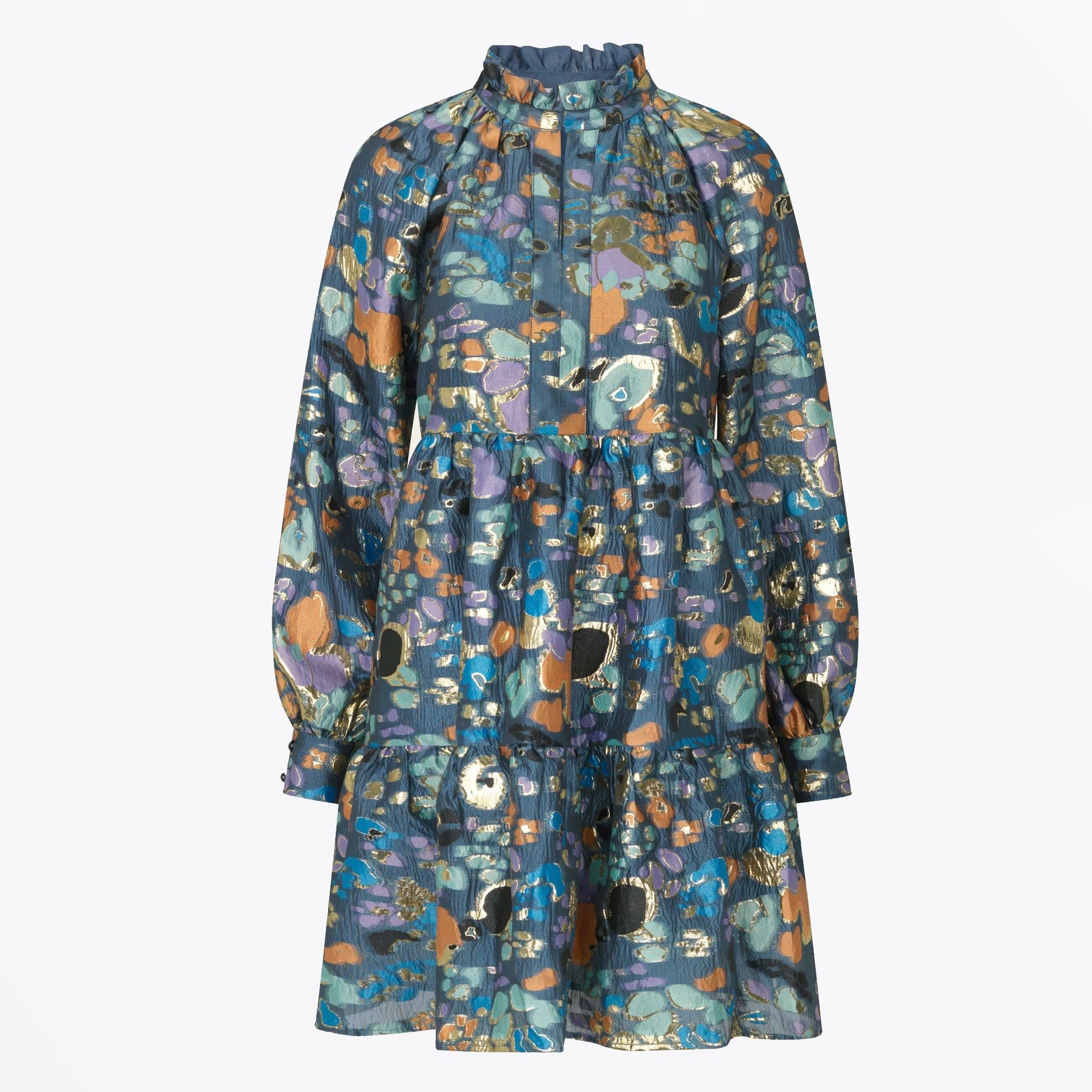 Stine Jasmine Dress - Blue Leopard
