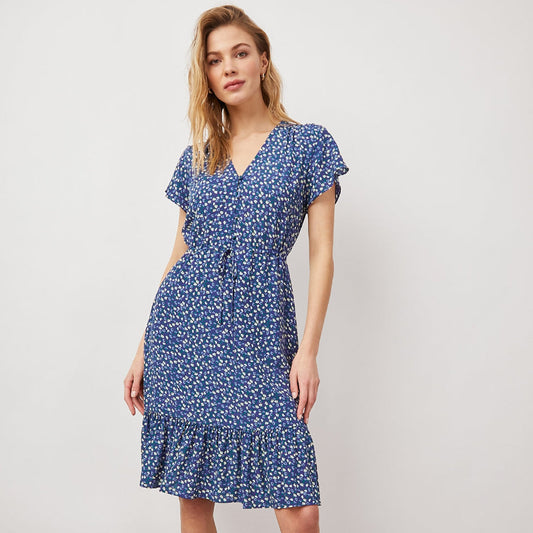 Kiki Dress - Navy Ditsy Floral