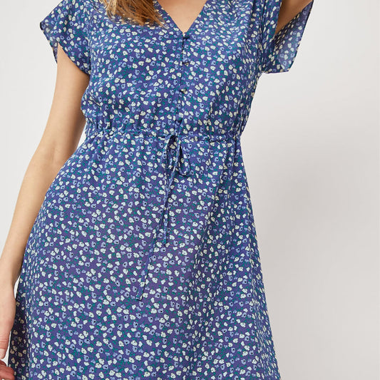 Kiki Dress - Navy Ditsy Floral