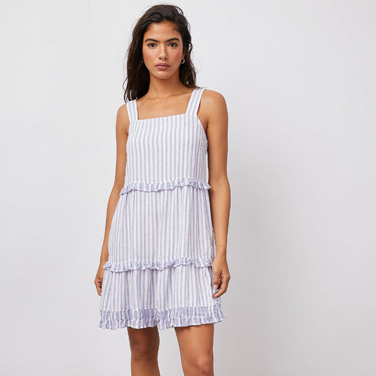 - Sandy Dress - Blue Iris Stripe