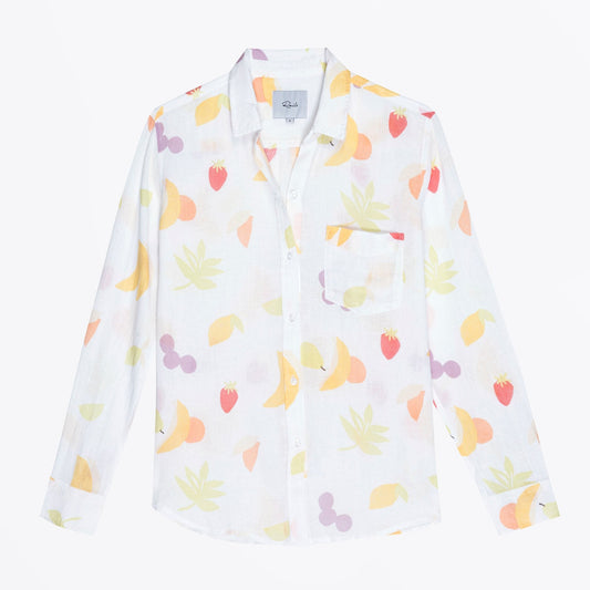 - Charlie Cut Out Fruits Print Shirt - White