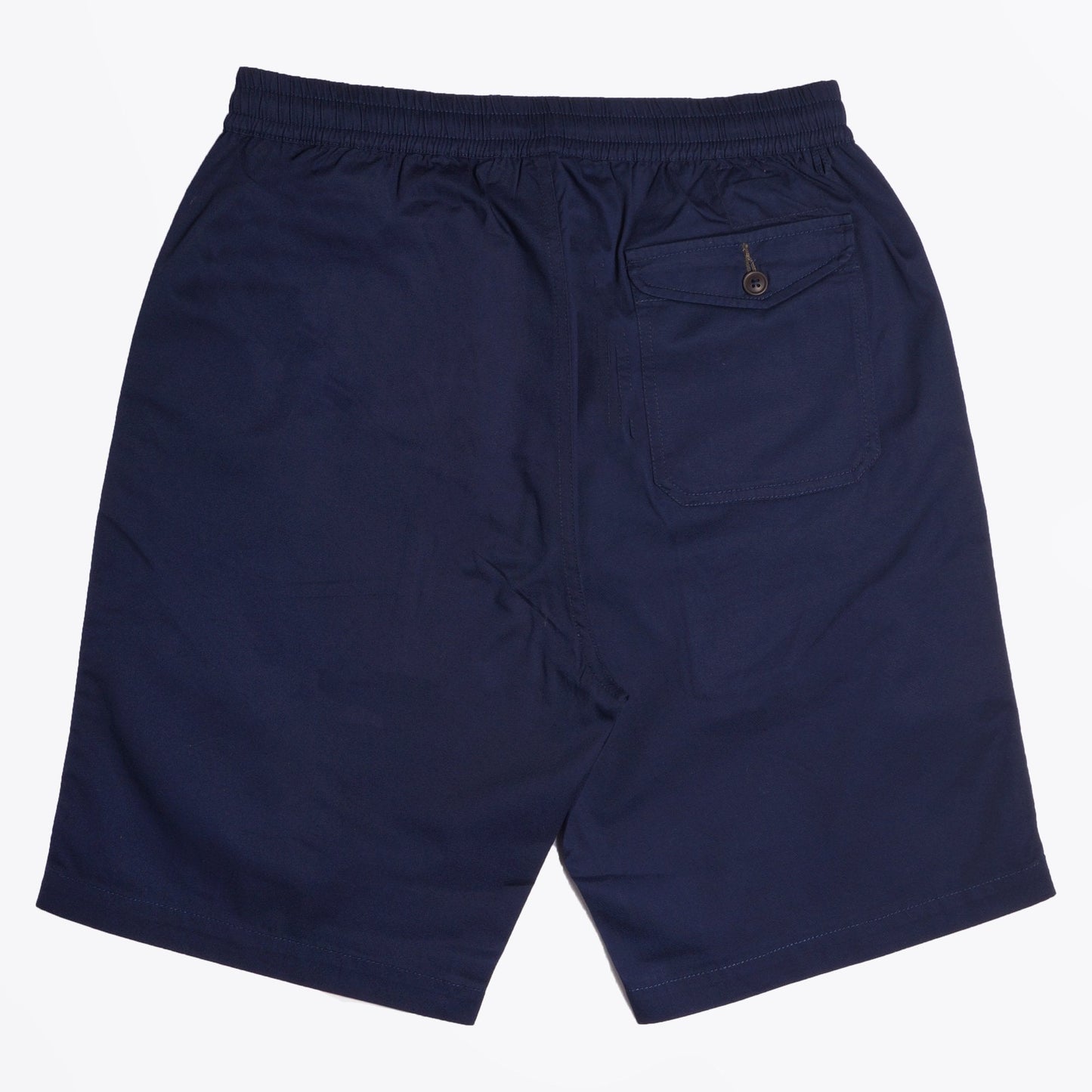 - Fine Twill Long Track Shorts - Navy