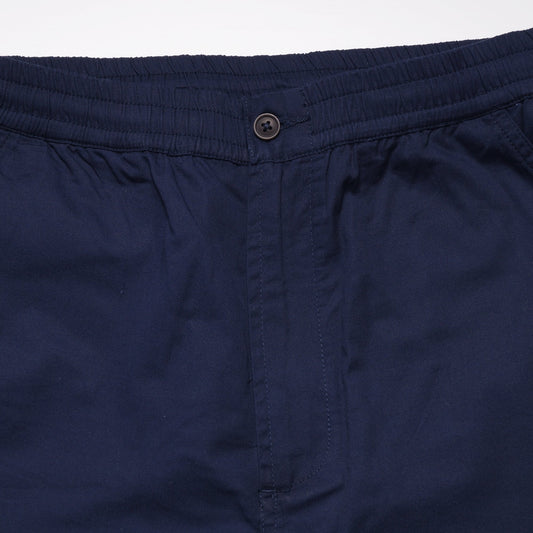 - Fine Twill Long Track Shorts - Navy