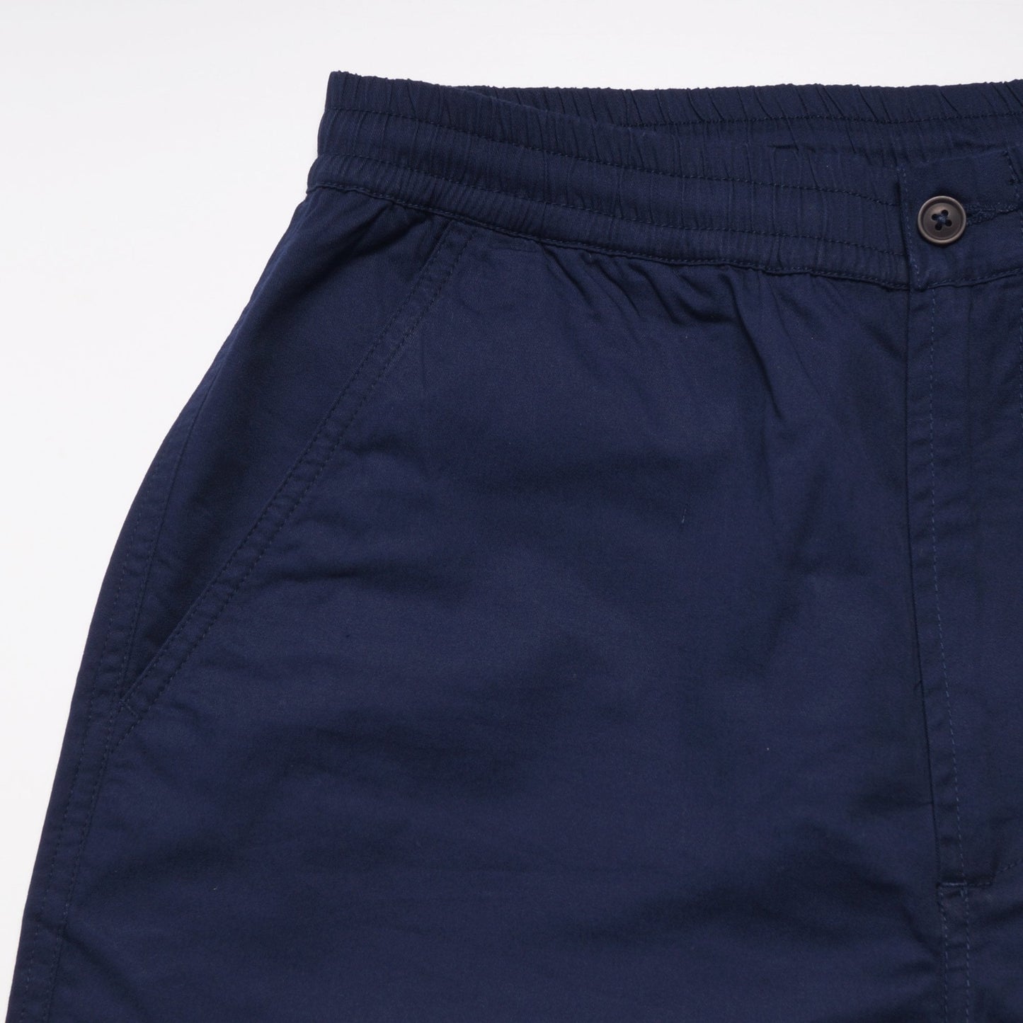 - Fine Twill Long Track Shorts - Navy