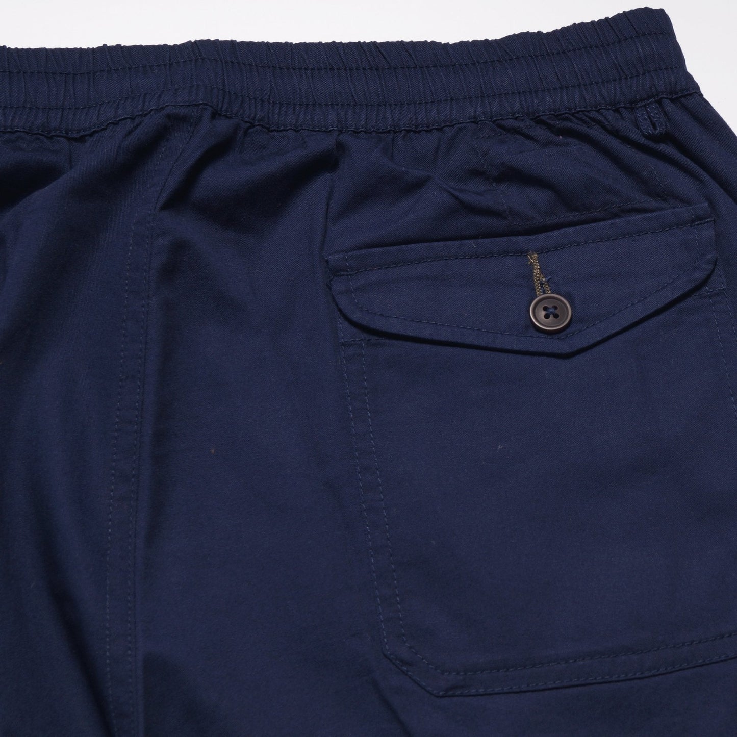 - Fine Twill Long Track Shorts - Navy