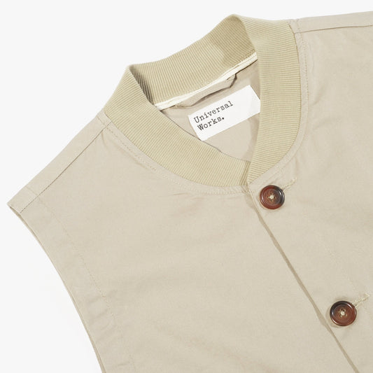 - Fine Twill Watchman Waistcoat - Stone