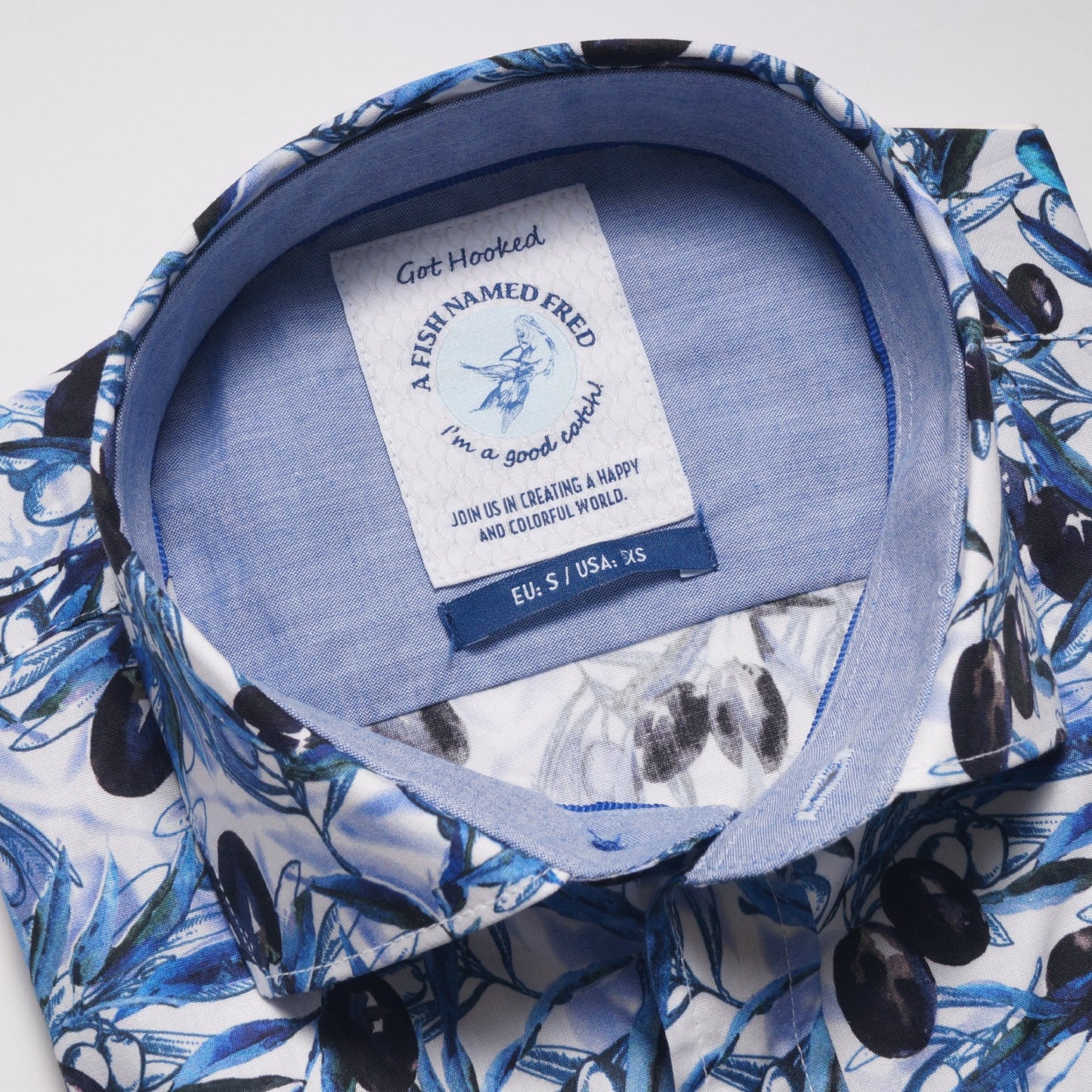 - Olives Shirt - Blue/White