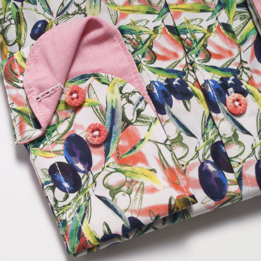 - Olives Shirt - Green/Pink
