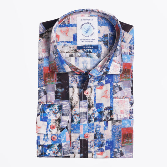 - Renaissance Shirt - Blue/Pink