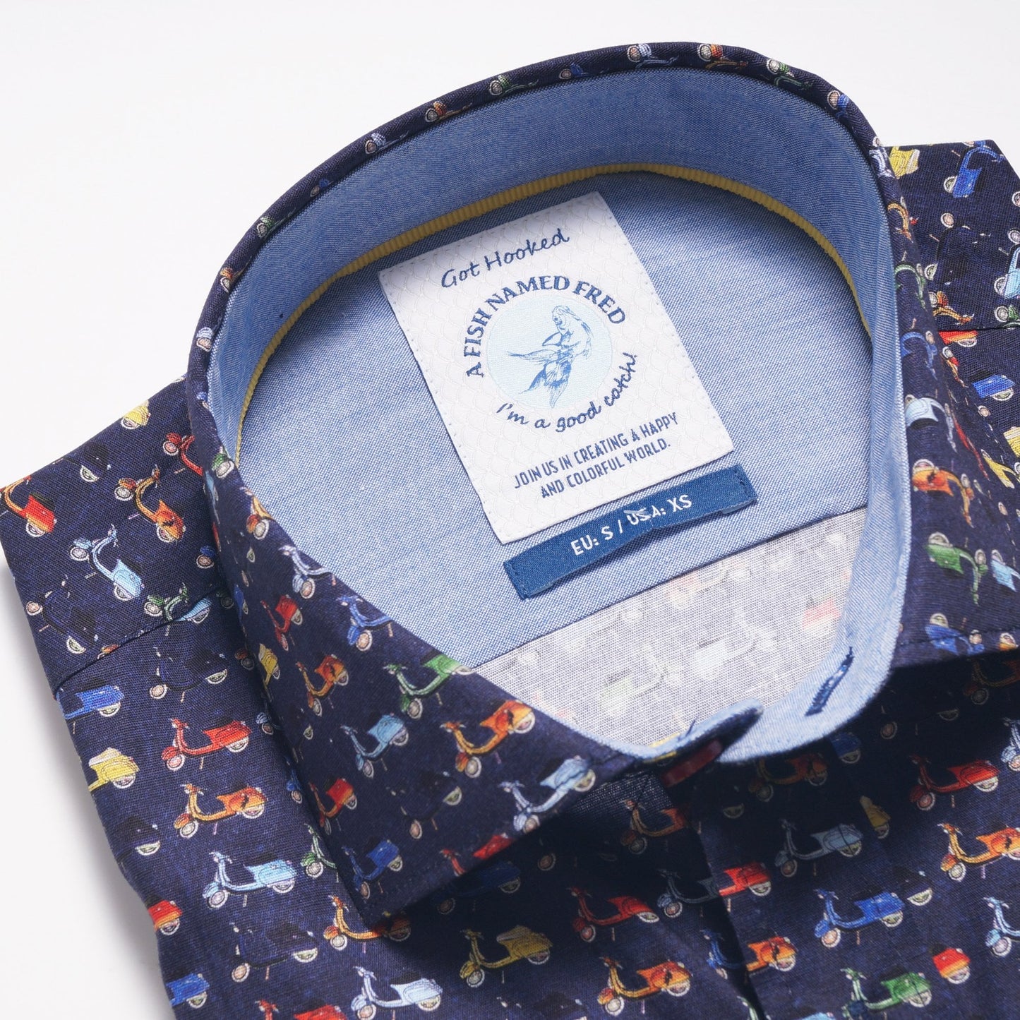 - Scooters Shirt - Navy/Multicolours