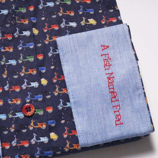 - Scooters Shirt - Navy/Multicolours