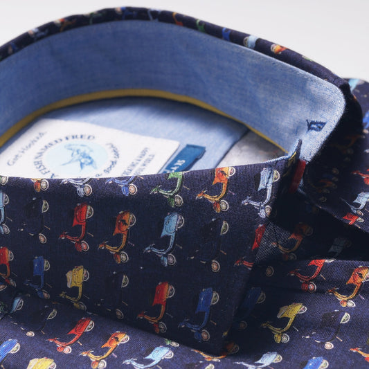 - Scooters Shirt - Navy/Multicolours