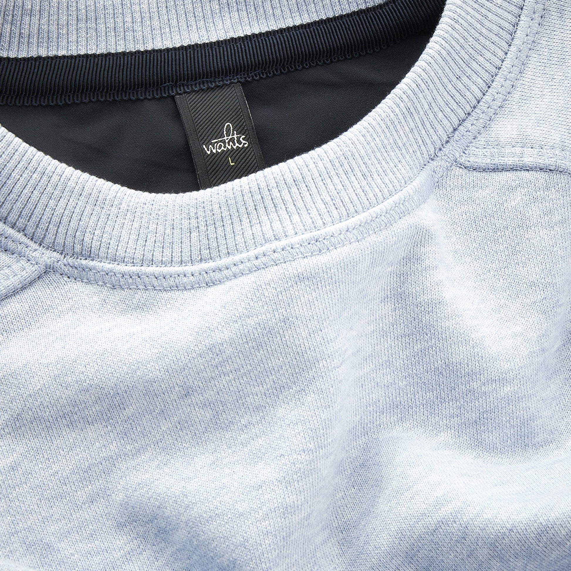 Wahts - Moore Crew Neck Sweater - Lightblue Melange