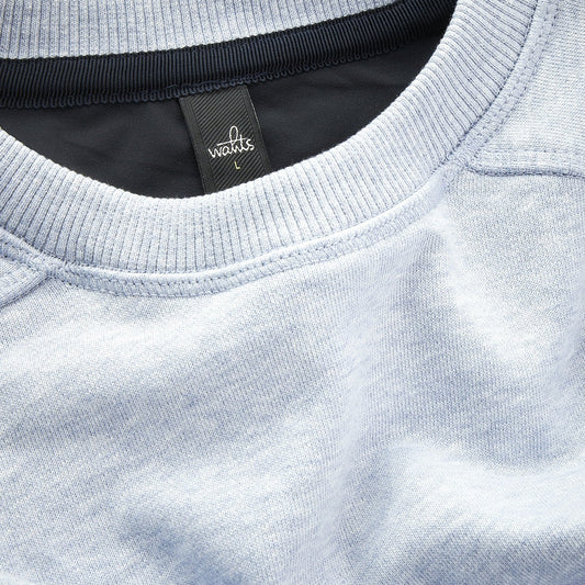 Moore Crew Neck Sweater - Lightblue Melange