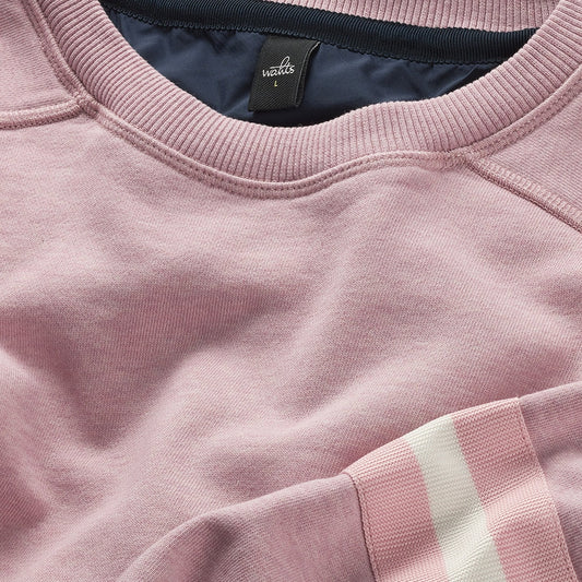 - Moore Crew Neck Sweater - Silver Pink