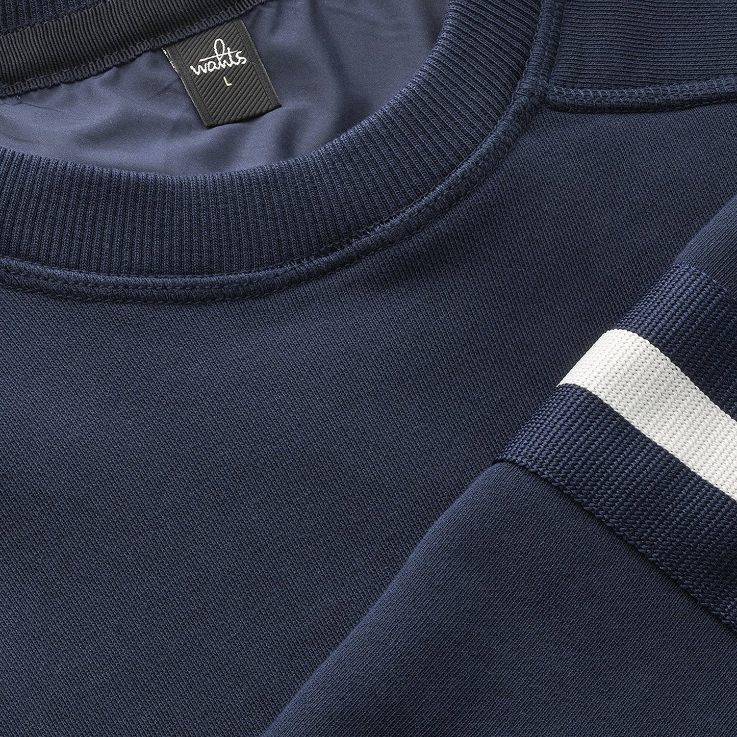 - Moore Crew Neck Sweater - Navy Blue
