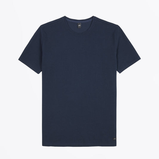 - Dean - Pique T-Shirt - Navy Blue