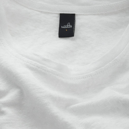 - Reese - Linen Pocket T-Shirt - Pure White
