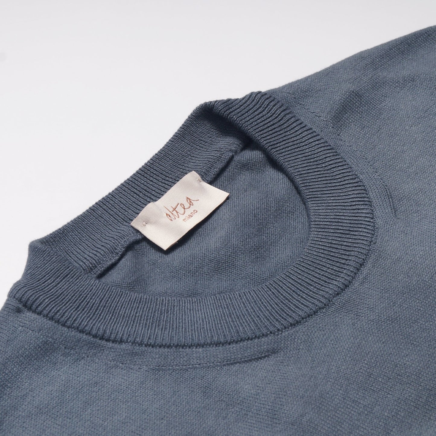 - Tie-Dyed Knitted Crew Neck Sweater - Dark Grey