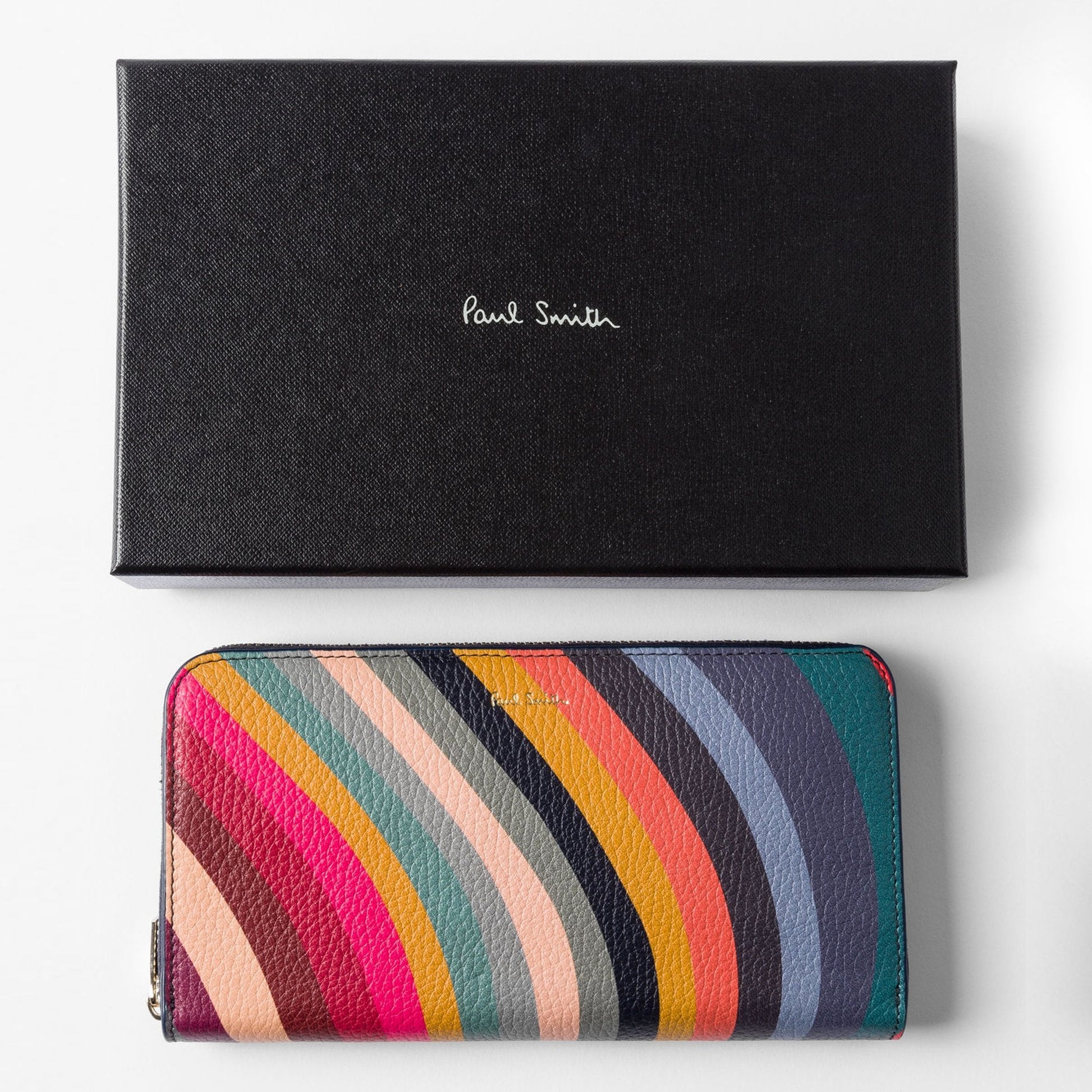 Paul Large Swirl Zip Round Leather Purse - Swirl