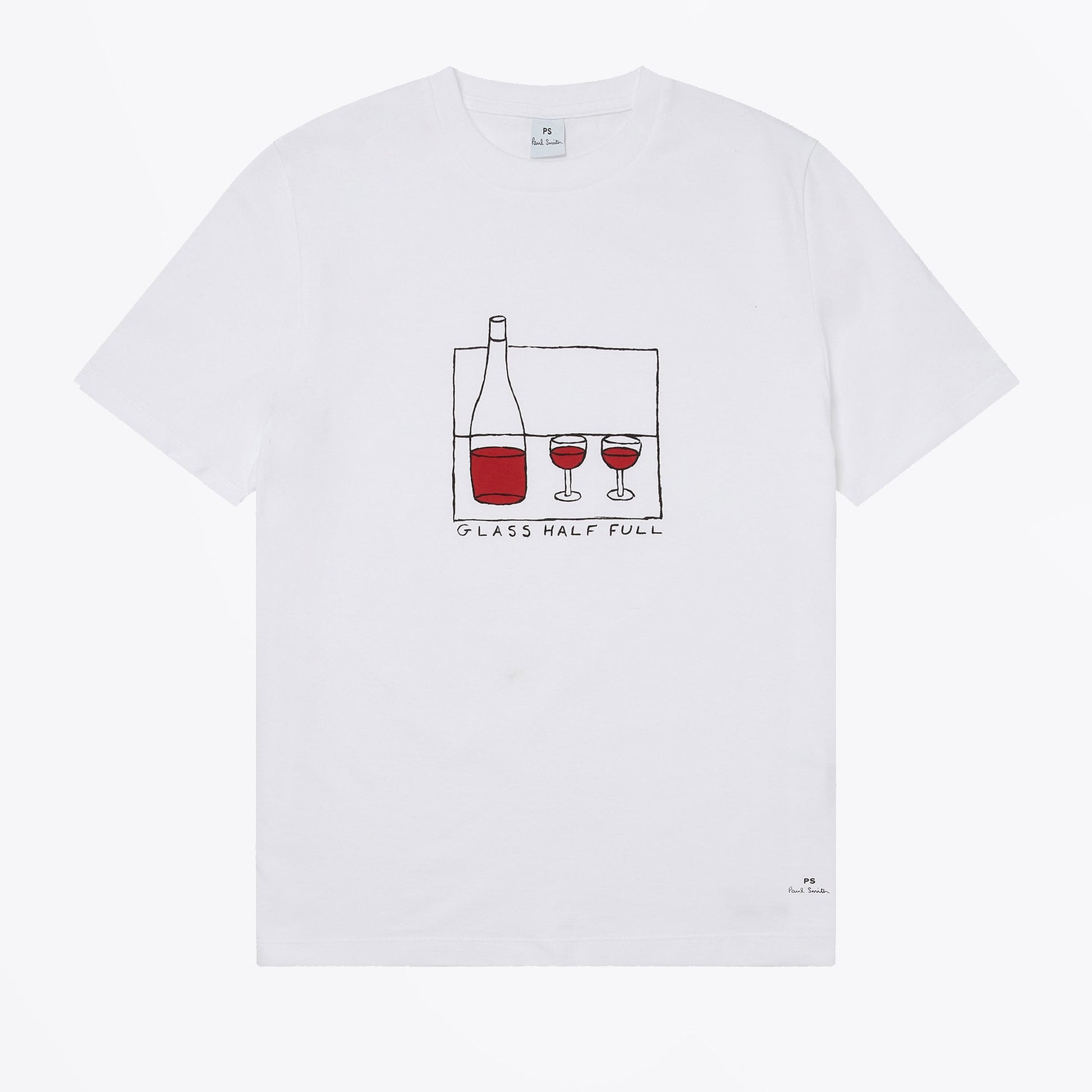 Paul Glass Half Full T-Shirt - White