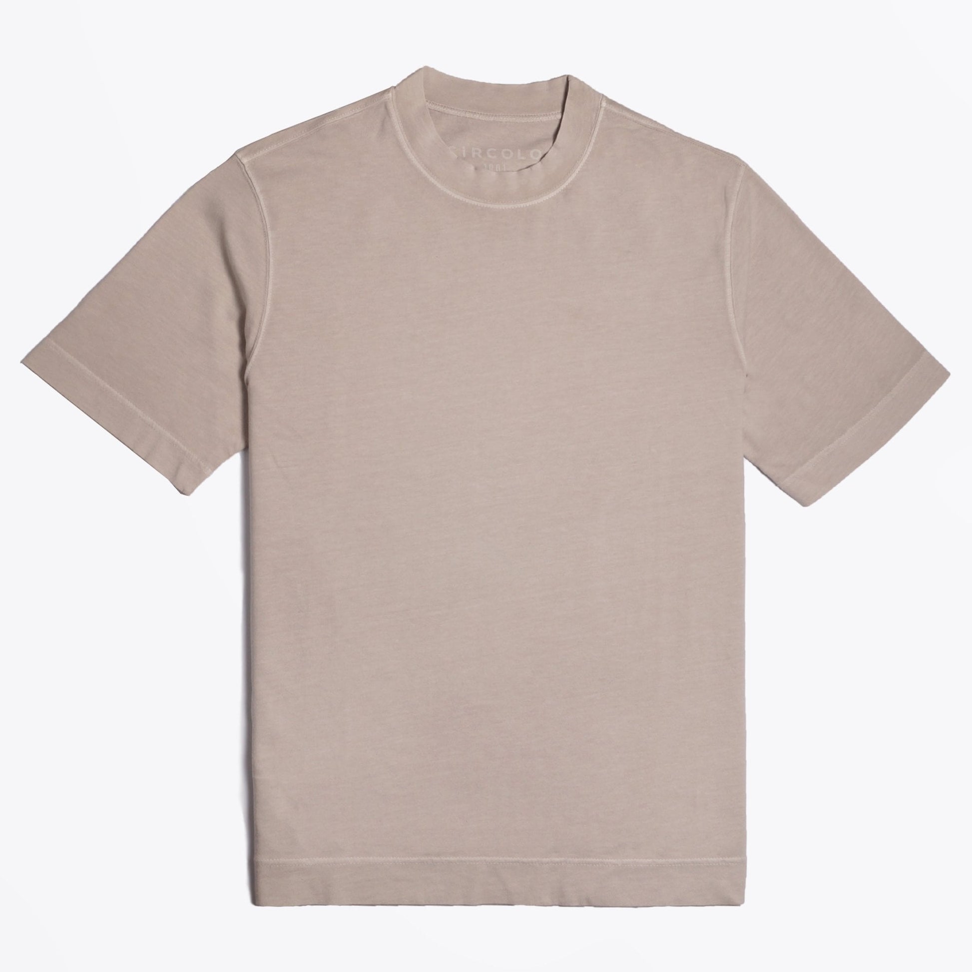Circolo Jersey Crew Neck T-Shirt - Beige