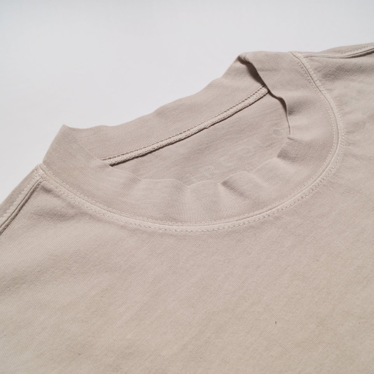 Jersey Crew Neck T-Shirt - Beige