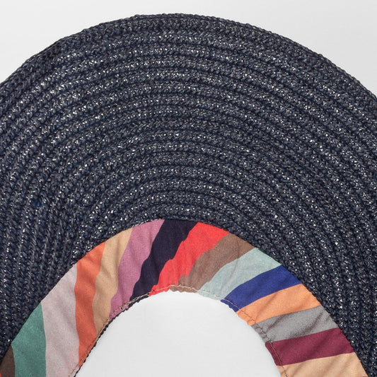 - Swirl Woven Visor - Navy