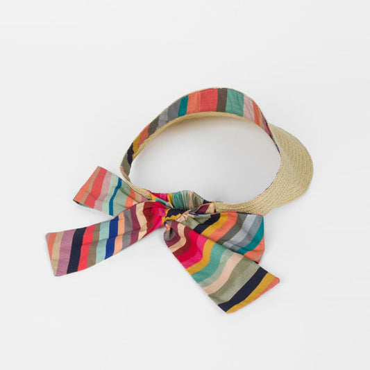 - Swirl Woven Visor - Tan